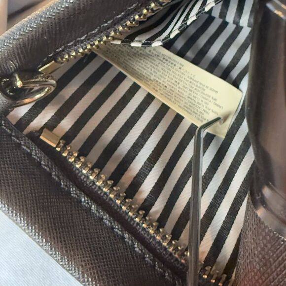 Kate Spade Saffiano Mini Sima Clutch Crossbody Purse Bag Minimal Metallic Gold - Picture 12 of 16